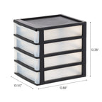 4- Drawer Desktop Storage Unit, White Pack of 2