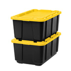 Heavy Duty Storage Container 2-Pack Yellow - 27 gal. (108 qt.)