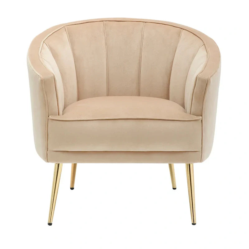 Randolf Velvet Accent Chair in Silver Orchid