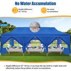Hoteel 10x15 Heavy Duty Canopy Tent with 4 Sidewalls,Pop up Canopy for Parties Wedding,Commercial Easy up Gazebo with Roller Bag,UV 50+ &,Black