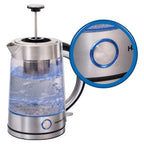 Hamilton Beach 1.7 Liter Electric Glass Kettle with Tea Steeper