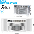 Garvee 5000 BTU Window Air Conditioner, Fast Cooling for Rooms up to 150 Sq. Ft, Window Ac Unit with 7 Level