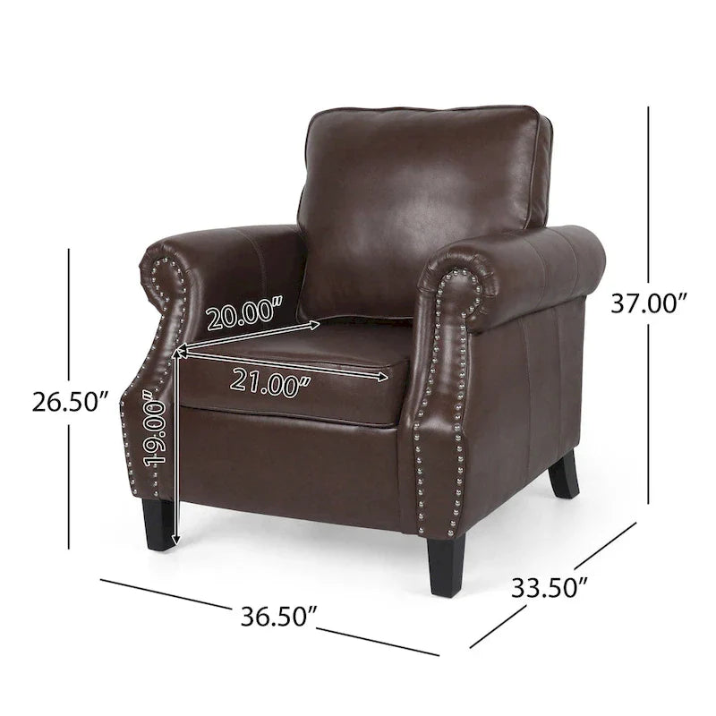 Christopher Knight Home Dowd Faux Leather 3-Piece Club Chair and Sofa Set