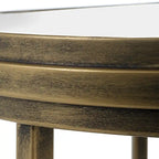 David Frisch Set of 2 Iron and Glass Nesting Tables by Porch & Den