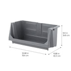 Stackable Storage Bins Open Front, Large, Heavy Duty Garage Organization 1 Pack