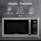 Farberware FMGZ09BKA 0.9 Cu. Ft. Microwave Oven, 900W, Digital Control, LED Display, 6 Cooking Presets, Black