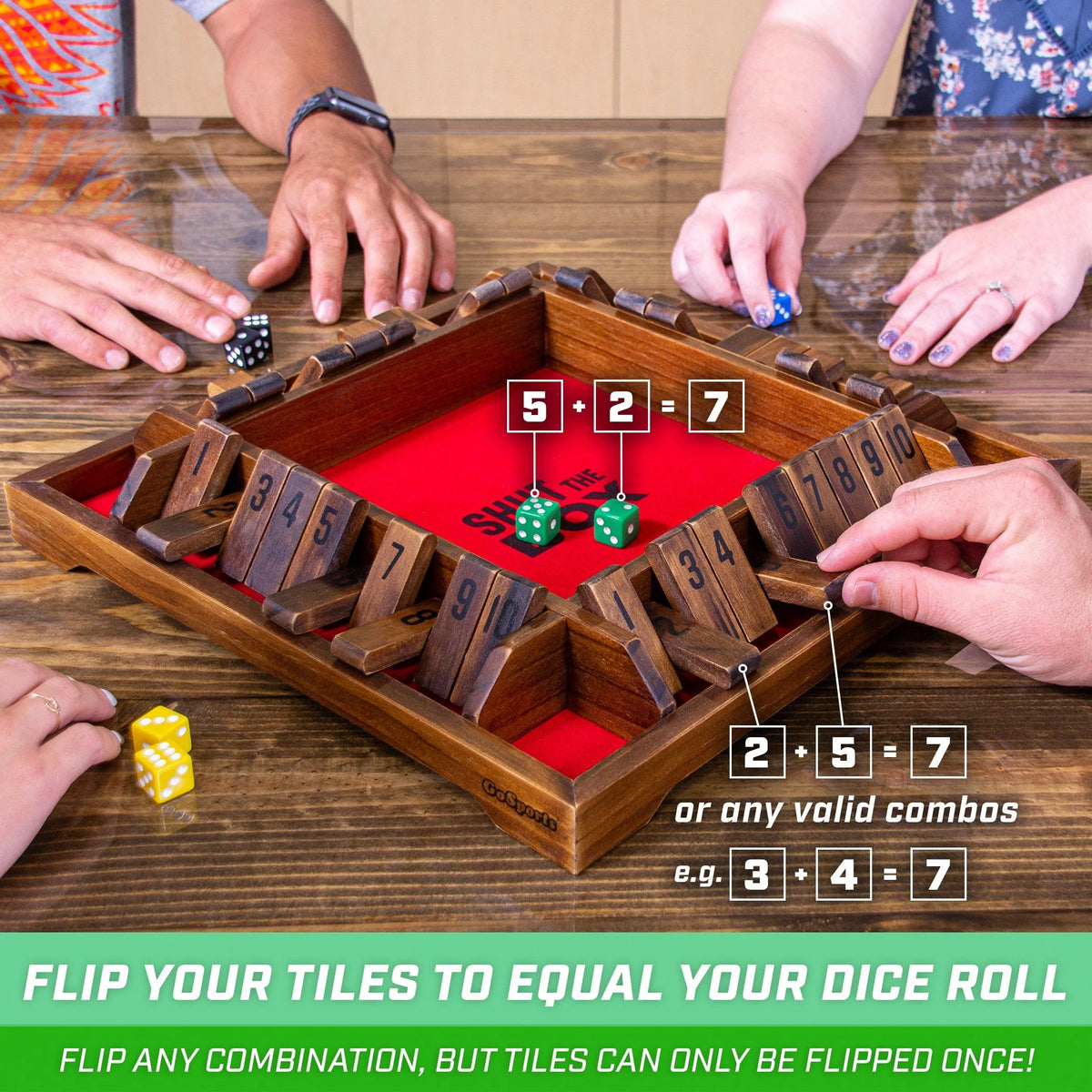 Shut-the-Box Premium Wooden Dice Game