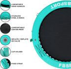 Inflatable Dock Floating Platform 8ft Inflatable Water Hammock Floating Deck for Lake W/Cupholder Round Floating Ring Float Ring Pool Float Raft Lounger Island Platform Pad