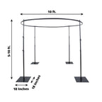 Efavormart 10ft | 4 Post Gold Metal DIY Photography Backdrop Stand, Wedding Arch Canopy Tent