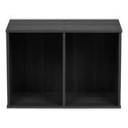 2-Tier Wood Storage Shelf, Black