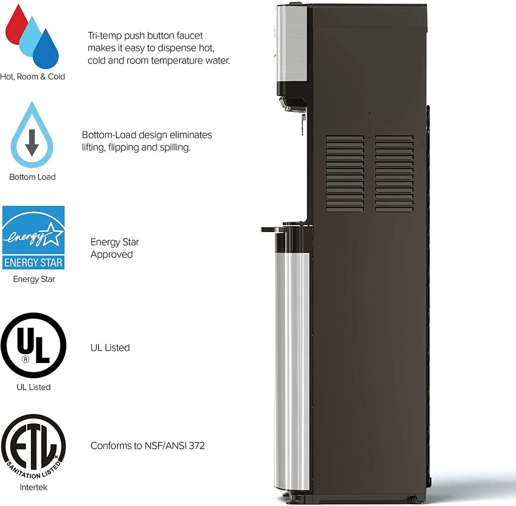 Brio Self Cleaning Bottom Loading Water Cooler Water Dispenser- 3 Temperature Settings