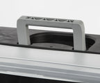 Plastic Office Storage Portable Letter File-Box with Organizer-Lid, Black