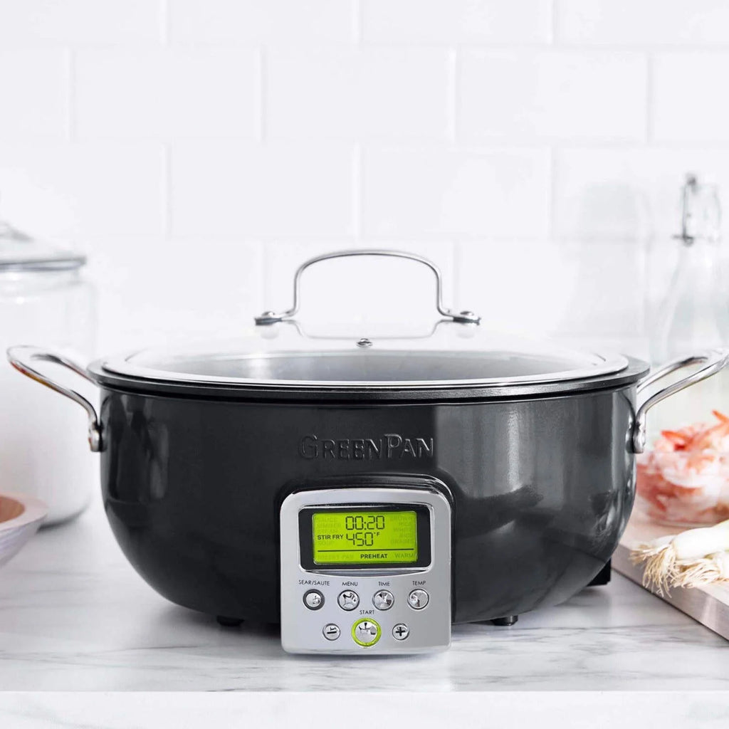GreenPan Elite 6-Quart Essential Smart Skillet | Black