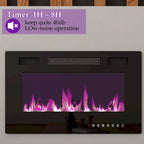 Electric Fireplace TV Stand Entertainment Center with LED Flame Effects and Remote Control