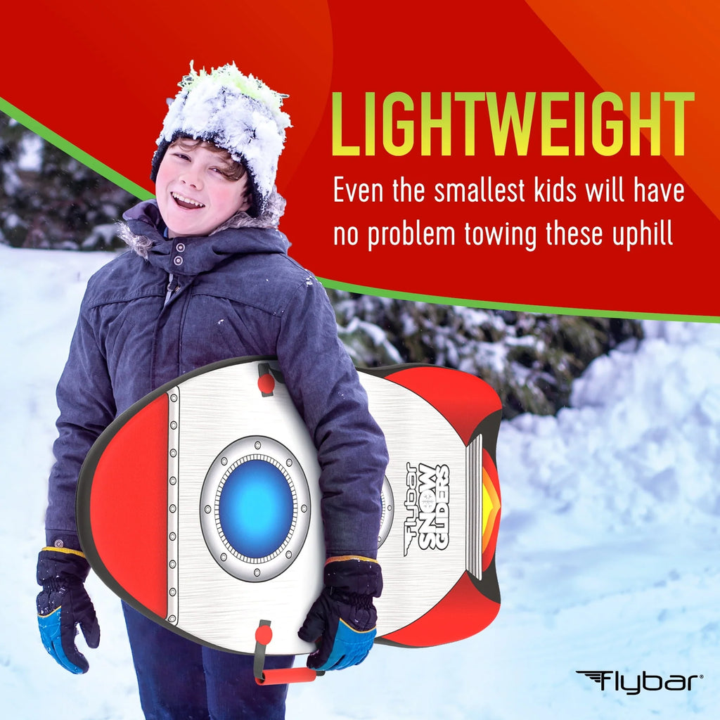 Flybar Kids 36' Rocket Foam Toboggan Snow Sled for Kids with Slick Bottom for Kids, Ages 6+