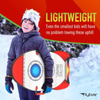 Flybar Kids 36' Rocket Foam Toboggan Snow Sled for Kids with Slick Bottom for Kids, Ages 6+