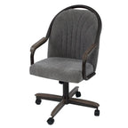 Casual Dining Cushion Swivel-and-Tilt Rolling Caster Chair