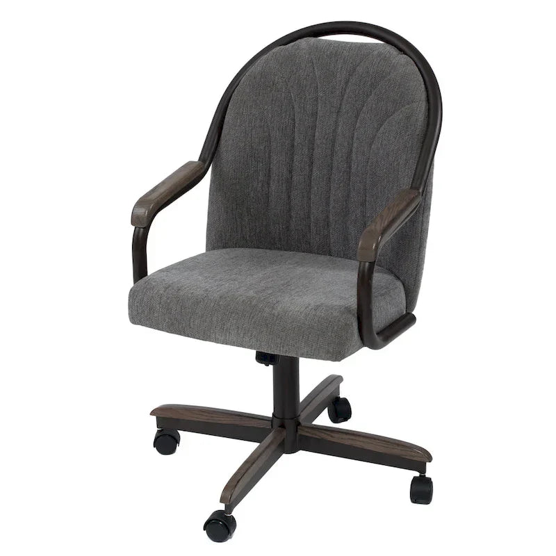 Casual Dining Cushion Swivel-and-Tilt Rolling Caster Chair