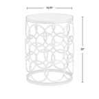 FirsTime & Co. Gilded Circles Iron Table - 16.75 x 16.75 x 22 in, American Design