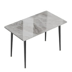 Contemporary Kitchen Table with Metal Frame and Sintered Stone Top