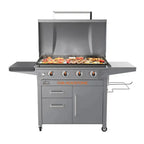 4-Burner 36-Inch Griddle Cooking Station with Hood