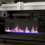 Electric Fireplace TV Stand Entertainment Center with LED Flame Effects and Remote Control