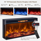Farmhouse Electric Fireplace TV Stands up to 80, Entertainment Center