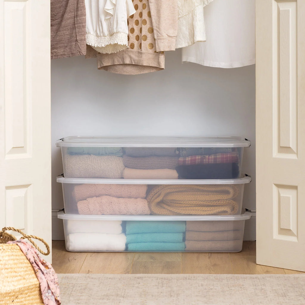 3pk 50qt Underbed Storage Totes