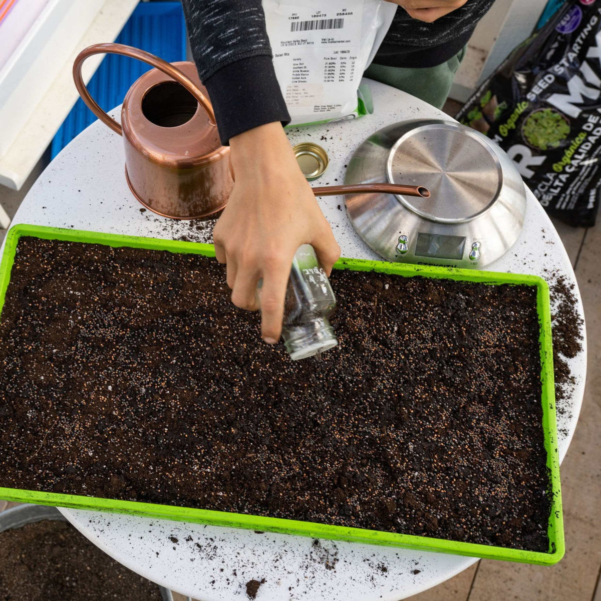 1020 Microgreen Trays - Shallow Extra Strength Colors | White / 1 Tray / No Holes