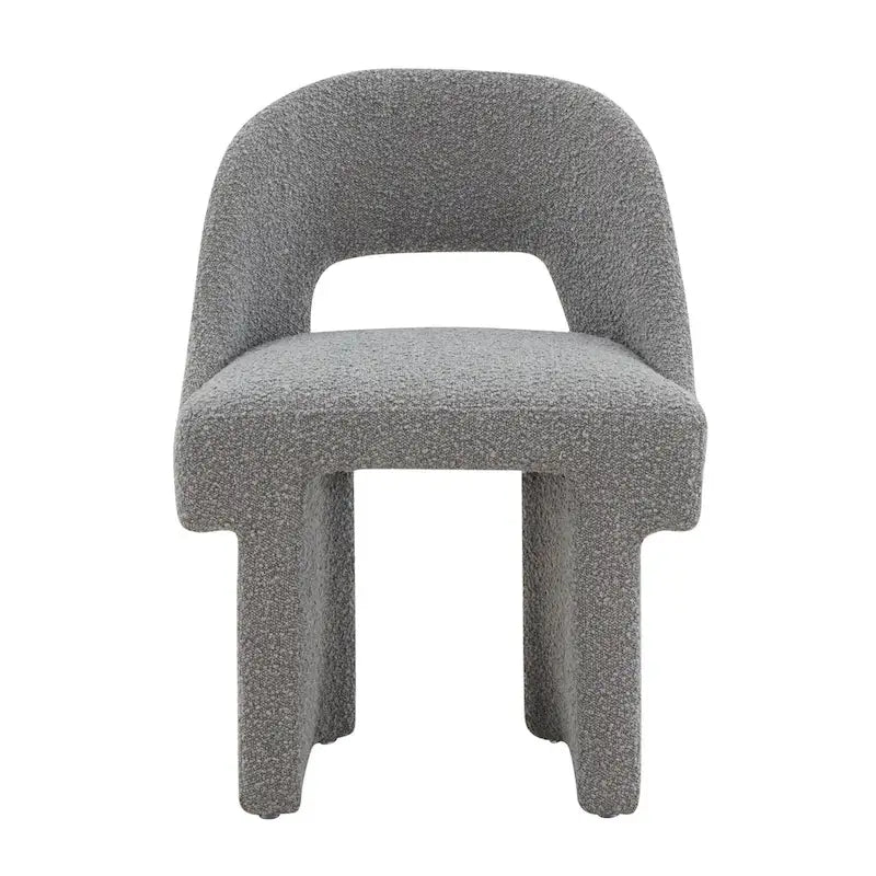 Modern Elegant Boucle Upholstered Accent Chair with MDF Wood Frame for Home Office, Living Room, and Bedroom