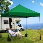 Alden Design Adjustable 10' x 10' Commercial Pop-up Canopy with Wheeled Carry Bag, Blue