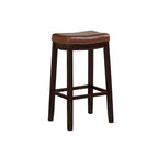 Linon Willamette Espresso & Cognac Bar Stool