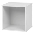 Wood Cube Box without Door | White