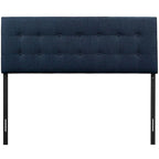 Hixson Elegant Dark Blue Fabric King Size Headboard