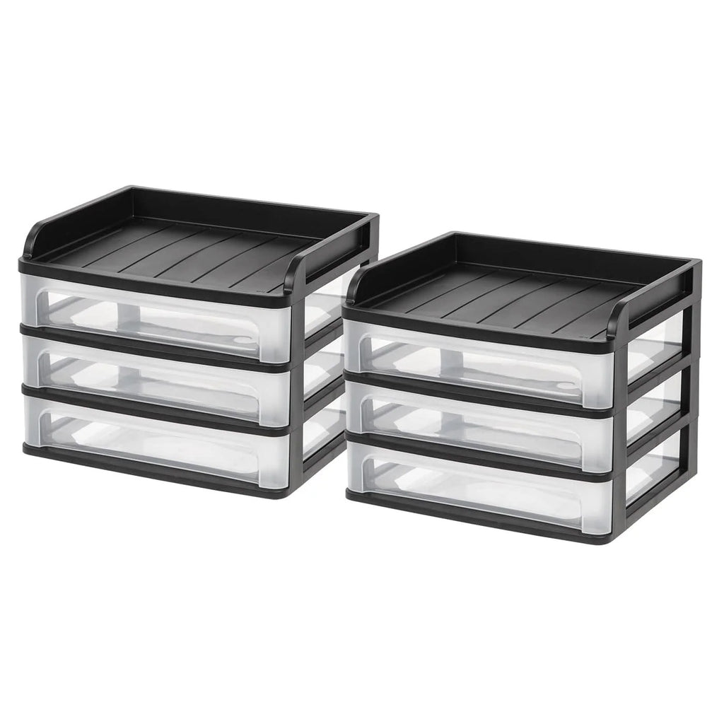 Medium Desktop Drawer System, 2 Pack, Black