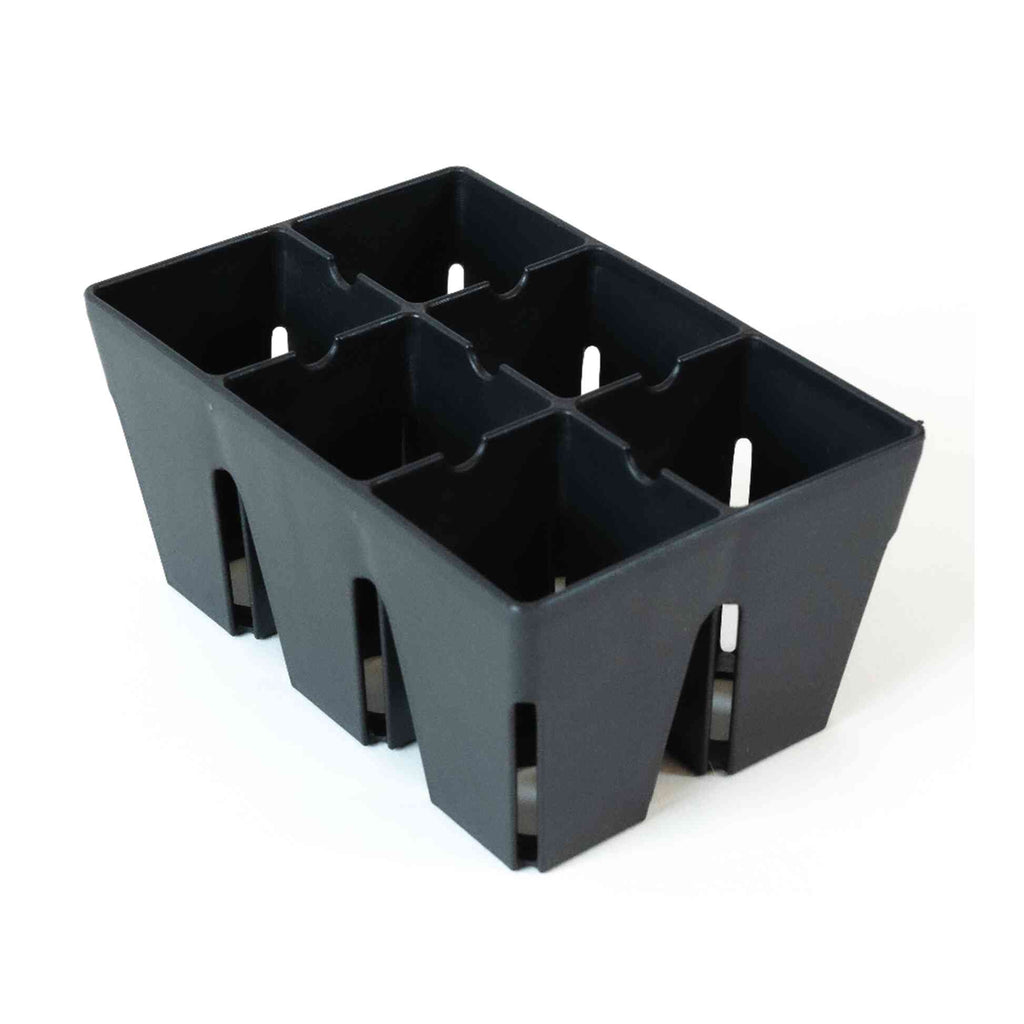 Epic 6-Cell Seed Starting Trays | 6 Trays / Black