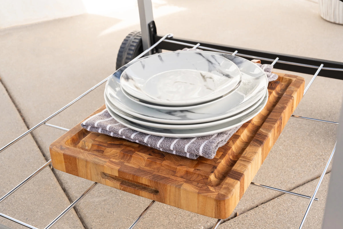 Expert Grill Kettle Cart with Pizza Accessories and Warming Rack