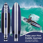 streakboard 11FT Inflatable Stand Up Paddle Board SUP Surfing Boards No Slip Deck, 6'' Thick with Backpack