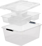 18 Quart Craft Storage Bins with Latching Lids (6-pack)