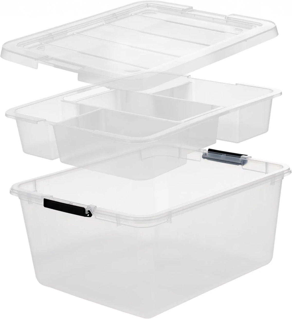 18 Quart Craft Storage Bins with Latching Lids (6-pack)