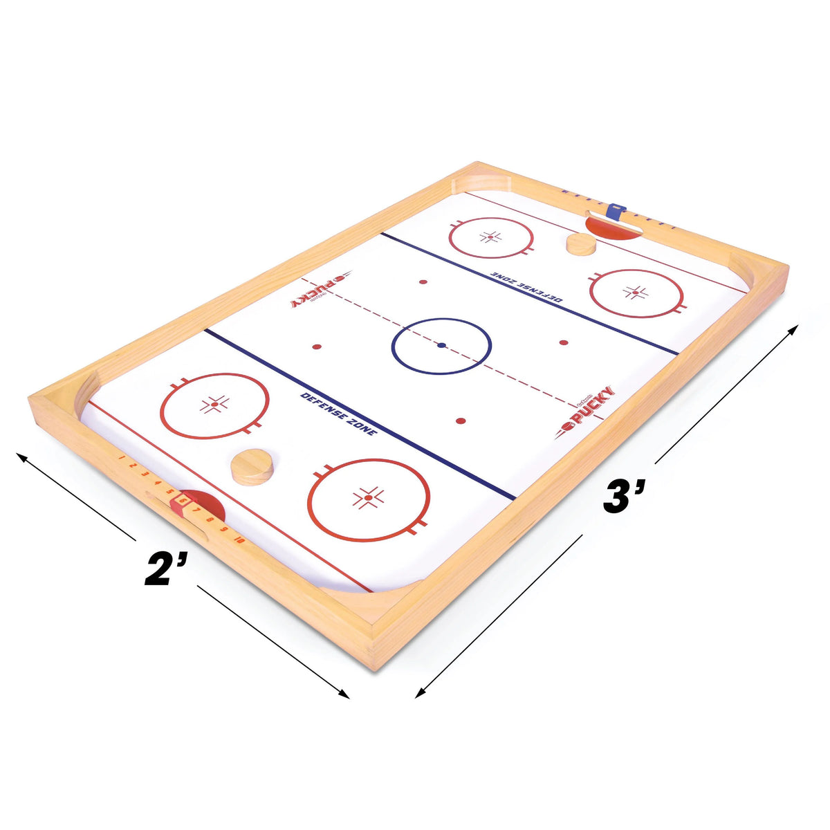 Ice Pucky Wooden Tabletop Hockey Game