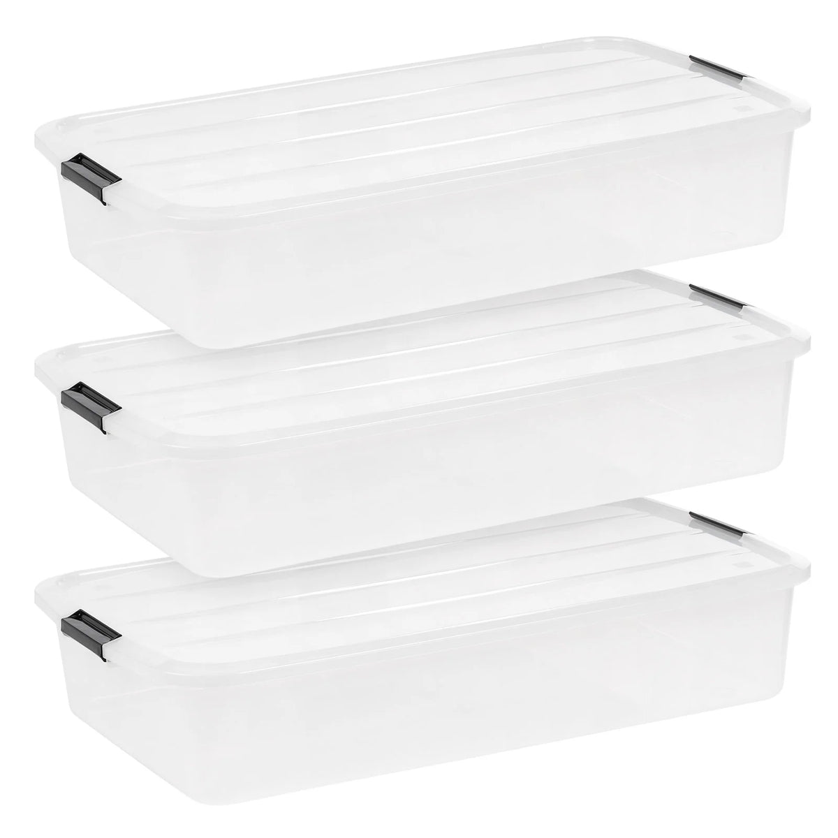 3pk 50qt Underbed Storage Totes