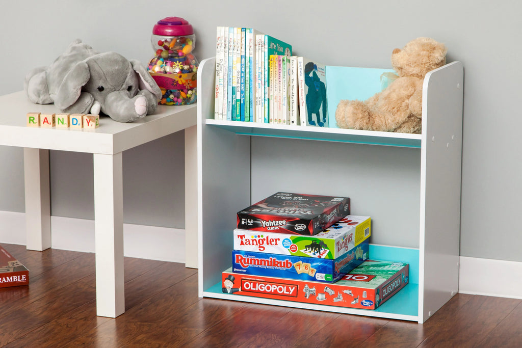 Tilted Book Shelf Rack - 2 Tier | Pink