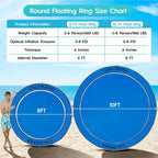 Round Floating Ring Hammock - Heavy Duty Inflatable Raft