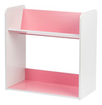 Tilted Book Shelf Rack - 2 Tier | Pink