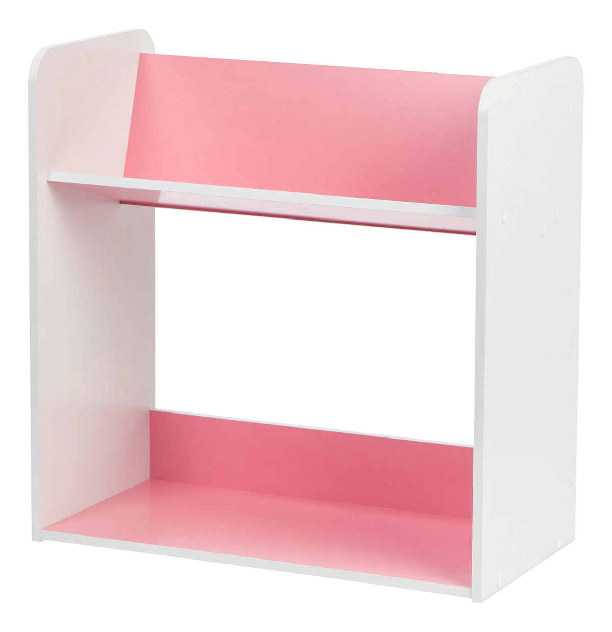 Tilted Book Shelf Rack - 2 Tier | Pink