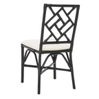 Set of 2 SAFAVIEH Maye Rattan Accent Chairs with Cushions - Dimensions: 18.5" W x 20.9" L x 35.8" H