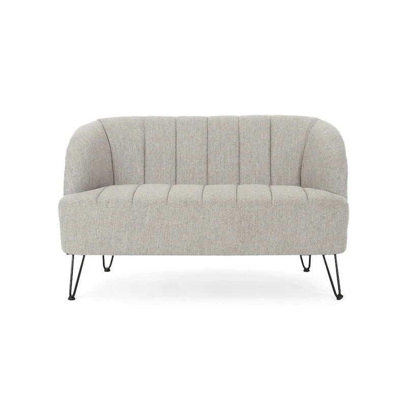 Christopher Knight Home Lupine Contemporary Fabric Loveseat with Hairpin Legs