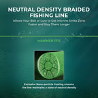 KastKing Hammer FFS Finesse Neutral Density Braided Fishing Line | Black / 150 Yds / 10 LB
