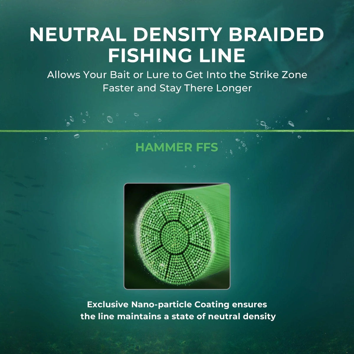 KastKing Hammer FFS Finesse Neutral Density Braided Fishing Line | Black / 150 Yds / 10 LB